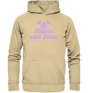 "Hopfen statt Hass." Lavendel - Basic Unisex Hoodie