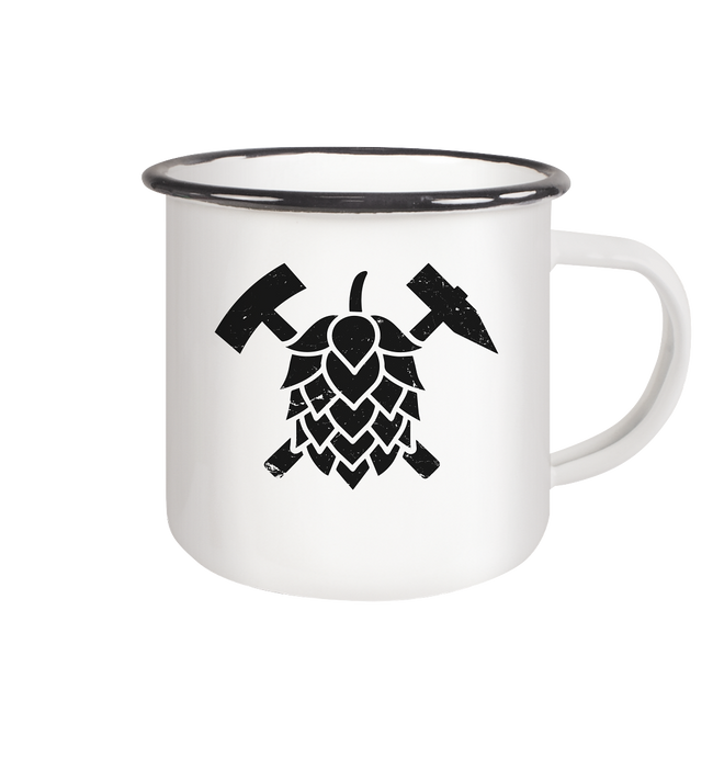 Fäschon fürn Pott - BRWRK - Emaille Tasse (Black)